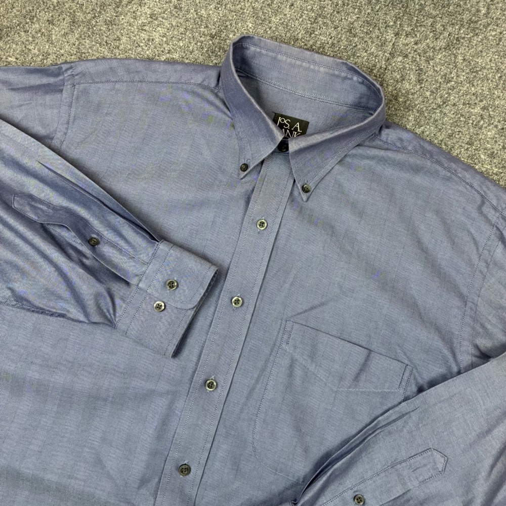 Jos. A. Bank Travelers Collection Mens Size Large Herringbone Button Down Shirt